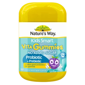 Nature's Way Kids Smart Vita Gummies Probiotic + Prebiotic 50pk No Added Sugar - Picture 1 of 3