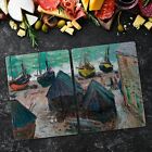Induction Ceramic Hob Cover Boats on the Beach at Etretat Claude Monet 2x40x52cm