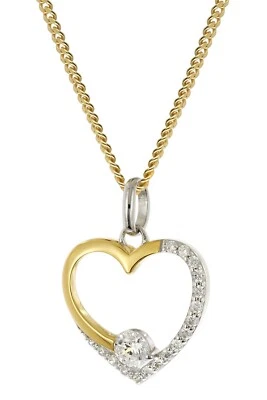 TRENDOR Schmuck Damen-Halskette 925 Silber Vergoldet Herz Collier 28541 - Bild 1 von 4