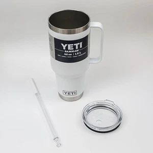 Yeti Rambler Straw Mug 42 oz (1,2 l) Trinkbecher Isolierbecher mit Trinkhalm NEU - Bild 1 von 7