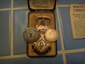 1908 Freimaurer 10k Goldmedaille Hamilton Kapitel Nr. 21 R.A.M. McMakin Lodge No. 120 - Bild 1 von 22