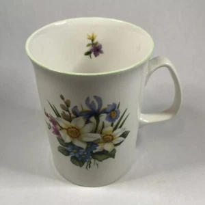 Beautiful Vintage ROSE of ENGLAND BLUE BELLS Fine Bone China Cylinder Long Mug - Picture 1 of 12