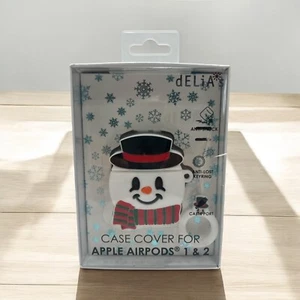 Delias Schneemann Schutzhüllen für Apple Air Pods 1 & 2 mit Anti Lost Schlüsselanhänger - Bild 1 von 5