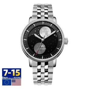 Reloj de lujo mecánico automático luminoso fase lunar de alta calidad para hombre - Imagen 1 de 19