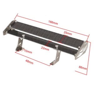 Carbon Fibre Heckspoiler Heckflügel DIY Modifikation Teil für 1/10 RC Car - Picture 1 of 5