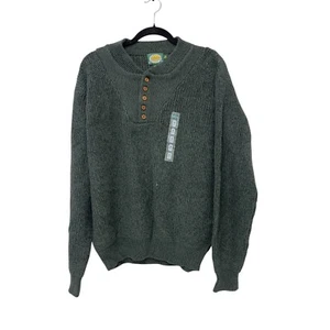 Suéter Cabela's Heathered Henley Para Hombres Talla M Verde Tejido Algodón Pesado ¡Nuevo con Etiquetas! - Imagen 1 de 8