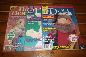 Lot of 3 Vintage 90s Doll Designs Magazines Sept 1991 Jan 1994 July 1994 - Picture 1 of 4