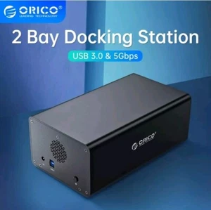 -ORICO 2 Bay USB 3.0 to SATA 3.5 inch Hard Drive Enclosure Aluminum External HDD - Picture 1 of 14