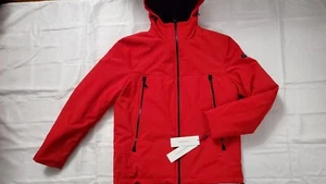 NEW CALVIN KLEIN MEN'S SOFTSHELL HOODED LONG SLEEVE RED JACKET SIZE M - Picture 1 of 4