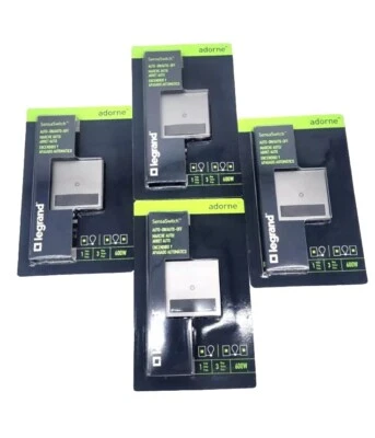 Legrand Adorne Motion Sensor Switch Auto On/Off ASOS32M4 SensaSwitch Lot of 4