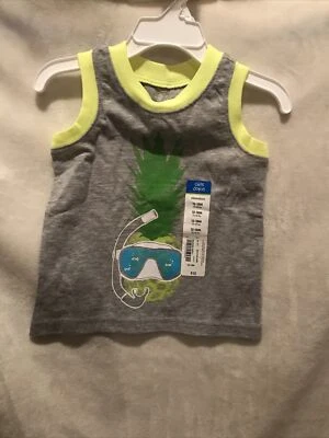 Camiseta sin mangas Rookie Dokie Muscle gris niños talla 12-18M venta al por menor $12 (TW-1417) Foto 1 de 4