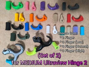 * (Set of 2) Fits MEDIUM UV2 Hinge * Ultraview Release Thumb & Finger Attachment - Picture 1 of 14