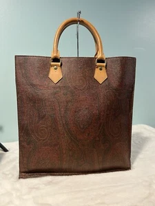 Etro Tote Large Short Handle Paisley Design - Picture 1 of 11