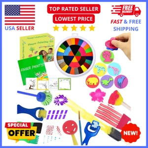 Toddler Finger Painting Kit 36 Colors, Animal Theme- Washable & Safe, Great Gift - Picture 1 of 7