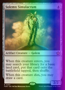 MTG Magic the Gathering Solemn Simulacrum (257/763) Foundations LP FOIL - Picture 1 of 1