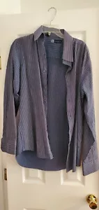 Level Ten Men's Blue Button Down Long Sleeve Shirt Size L - Picture 1 of 11