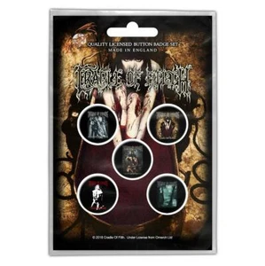 OFFICIAL LICENSED - CRADLE OF FILTH - ALBUMS 5 BADGE PACK EXTREME METAL - Picture 1 of 1