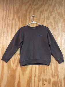 Columbia Youth Long Sleeve Crew Neck Pullover Casual Solid Brown Size M - Picture 1 of 7