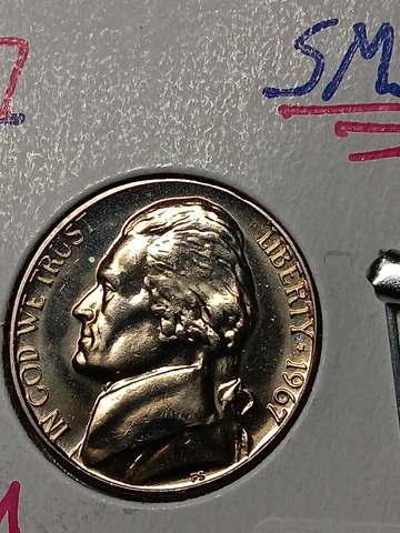 1967 Jefferson Nickel Sms D-CAM   MS Choice  J/327 Cover