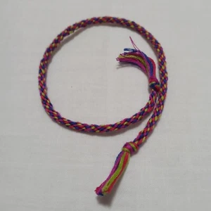 Friendship Bracelet Handmade Braided Round Tie Multicolor Unisex 11 " Long NWOT - Picture 1 of 3