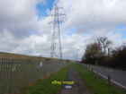 Photo 6X4 Pylons Between The Reservoirs On The A3044 Staines A Plane Can  C2017