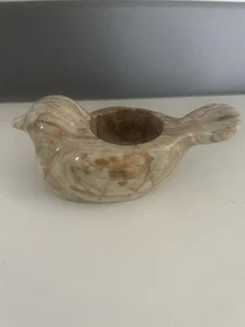 STEINZEUG VOGELMUSTER MEHRFARBIGER KERZENHALTER, 5" X 2" - Bild 1 von 2