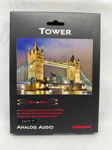 AudioQuest Tower 2m RCA Analog Audio Interconnect Cable - Picture 1 of 4