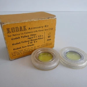 BOXED KODAK RETINA 1a ACCESSORY KIT, INCLUDES TWO FILTERS. SHADE MISSING - Picture 1 of 6