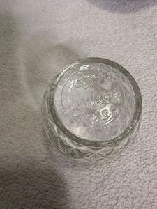 Kugel Gesteppt Kristall Klar Glas Gelee Glas 4oz Diamant Muster USA Vintage - Bild 1 von 10