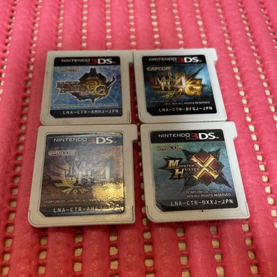 SET OF  4 Nintendo 3DS Monster Hunter 4G 3G 4 X JAPAN JAPANESE c662 - Image 1 of 2