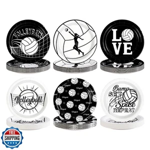 Grencian 60Pcs Volleyball Plates 9” Disposable Volleyball Party Paper Plates  - Picture 1 of 5