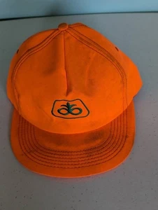 Vintage Pioneer Seeds Hunter orange snapback Hat/ Cap Made In USA K-Products - Picture 1 of 11