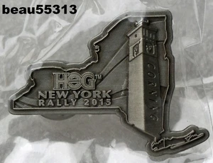 ⭐2015 HARLEY OWNERS GROUP HOG NEW YORK ANNUAL STATE RALLY VEST PIN - Picture 1 of 1