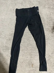 Pink Victoria’s Secret Damen-Leggings kleine Grafik schwarz Yoga einfarbig - Bild 1 von 5