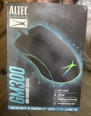NEW Altec GM300 RBG Gaming Mouse 8 Buttons Comfort Grip 12-7200 DPI - Image 1 of 4