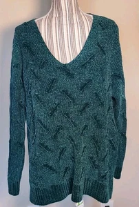 Suéter acogedor cómodo manga larga tejido súper suave envolvente suave para mujer L - Imagen 1 de 11