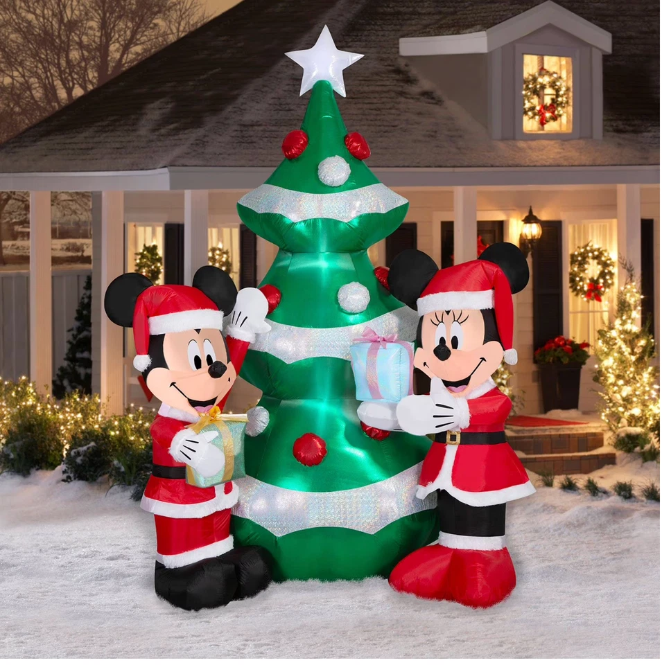 Disney 10' Pre-Lit Inflatable Mickey & Minnie Tree Gemmy NIB Airblown - Image 1 of 1