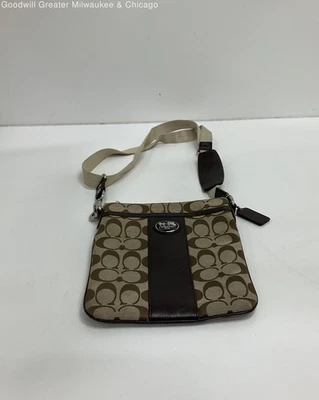 Coach Signature Brown Square Crossbody Purse - Image 1 of 3