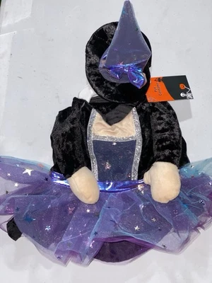 Halloween Bruja Negra y Púrpura con Sombrero Perro Disfraz Talla Mediana Nuevo con Etiquetas Foto 1 de 4