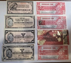 Cupones de neumáticos canadienses lote de 10 centavos de 6 variedades diferentes  - Imagen 1 de 2