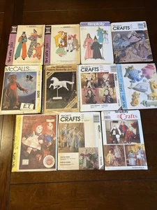 RAD 80s Vintage Costume Crafts McCalls Simplicity Patterns ET Santa Clown Bunny - Picture 1 of 7