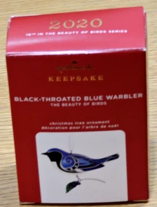 Hallmark Keepsake Ornament 2020 nero-gola blu Warbler La bellezza degli uccellini - Foto 1 di 4