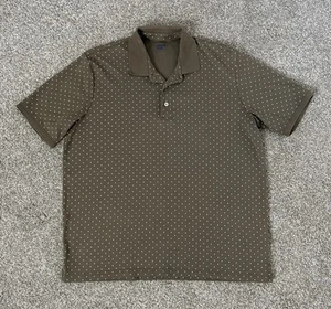 LANDS END 100% Baumwolle Polo Herren L grün und elfenbein gepunktet - Bild 1 von 11