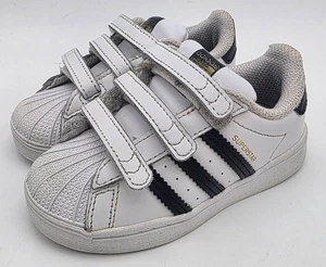 Adidas Originals Kids Toddler Superstar White/Black Size 7K ( FU7717) Shell Tops - Picture 1 of 8