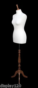 DELUXE Talla 16 Mujeres Modistas Maniquí Maniquí Sastre CREMA Busto ROSA Soporte - Imagen 1 de 4