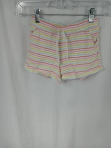 Carters Kid Drawstring Pull On Shorts Multicolor Striped Girls Size 7 - Picture 1 of 11