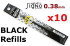 10x Black Uni Signo DX Pen Refills 0.38mm Great Ink NEW Cheapest UM 151 Refills