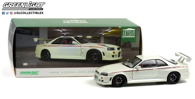 1999 NISSAN SKYLINE GT-R (BNR34) PEARL WHITE 1:18 SCALE BY GREENLIGHT 19049 - Image 1 of 4