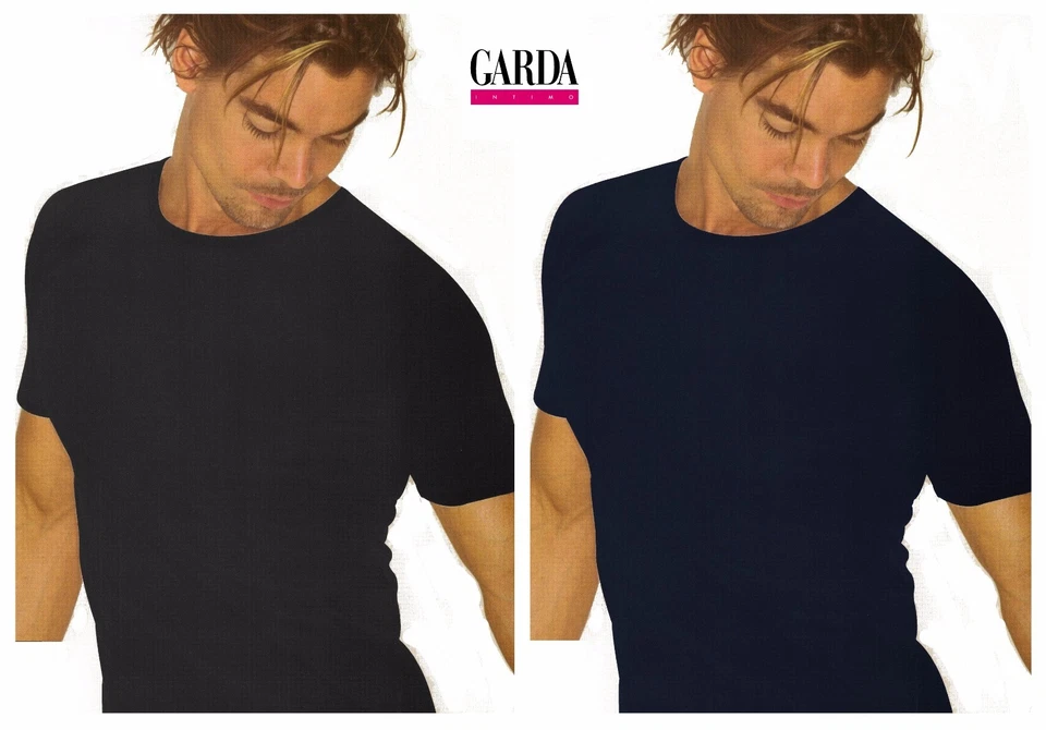 3 T-SHIRT GIROCOLLO UOMO FILO DI SCOZIA GARDA ART 0037 100% COTONE MAGLIA NR BLU - Immagine 1 di 1