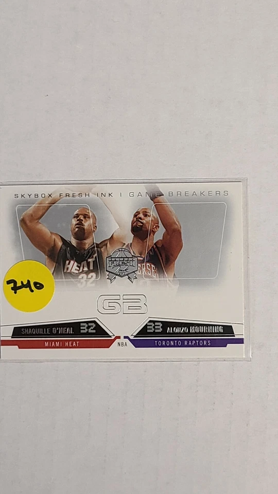 2004-05 SKYBOX FRESH INK GAME BREAKERS INSERT CARD SHAQ/ALONZO - Image 1 of 1
